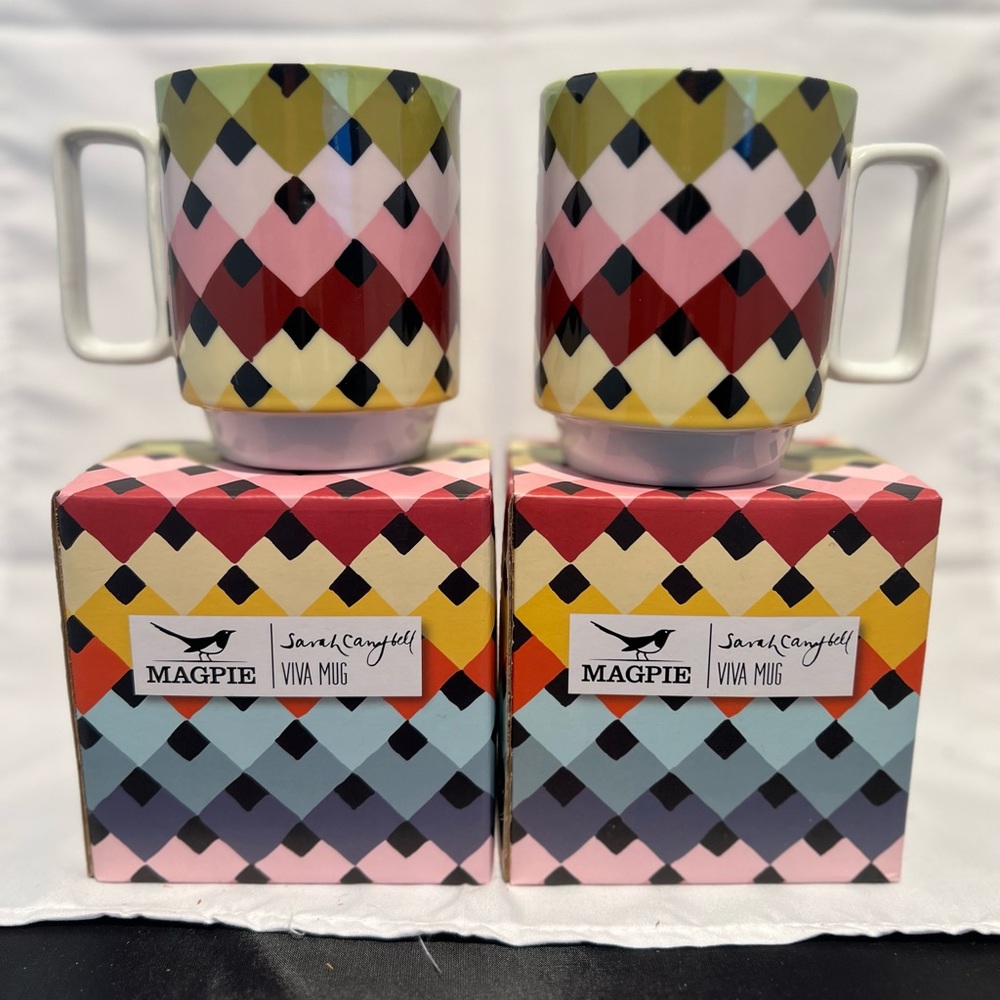 Magpie NIB Viva Mug Overlap pattern set of 2